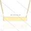 2017 gold plated lasered engraved stainless steel bar necklace blank