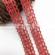 1.2cm OLCT3216 Red crochet patterns 100% cotton lace trim