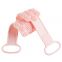 Silicone reusable Bath Cleaning sponges Dual Sides Body Scrubber shower brush Belt Massage brush silicone towel