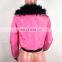 Women's Warm Winter Down Coat With Fur Collar Fashion Light Short Jacket White Duck Down Parka Outwear Zipper Female
