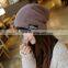 Low Moq Cost-effective Gray Fashion Pregnant Woman Autumn Neckerchief Wool Winter Knitted Hat Scarf Set