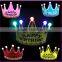 new design crown shaped birthday party hats with led light