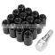 16pcs 32mm*20mm Black Silver Steel Wheel Tuner Nuts M12X1.5 60d Tapered for Honda/Toyota/Ford /Chevrolet/Kia