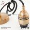 Tonghua Vintage Filament Pendant DIY Lamp Kit Light with New Copper Red Lamp Holder Ceiling Rose Textile Wire Made in China