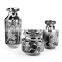 Decorative Silver Plated Marble Pattern Porcelain Vase High-end Ceramic Vase for Table Decoration