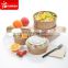 Disposable clear lid decorative paper bowl salad with lid