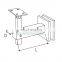B527F Guangdong Factory Square Fixed Handrail Glass Mount Bracket Sale