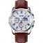 Original Factory Skmei 9260 Leather Quartz Men Watches Waterproof Chronograph Male Wristwatches