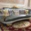 Luxury Flower embroidered fabric Living room antique style sofa set Classic design