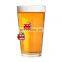 16oz customized logo printing food grade pint handmade metal bullet stuck in glass for gift