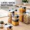 Stackable 6 Pieces BPA free premium food airtight container box airtight container with labels plastic airtight jar