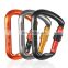 JRSGS Whosale High Strength Aluminum Snap Hook Safety Climbing Locking Carabiner Clip For Outdoor Customized Logo/Color S7112B