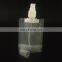 Custom print liquid packaging mylar spray refill pouch clear PET stand up plastic spray bottle for clean