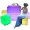 cube led wall lamp /plastic bench plastic night club furniture glowing bar chair stool led cube lighting chair for event rental