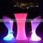 table bar sofa /night club decoration glowing chair bar led waterproof round high top plastic LED chair and table