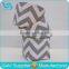 Padded Gray and White Chevron Zig Zag Pattern Cotton Fabric Container Organizer Bins