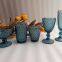 Cheap Wholesale Navy Blue Colored Pitcher And Goblet Wine Glass Ice Cream Cup For Wedding