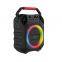 Oem Manufacturer 6.5 Inch 30w Portable Karaoke Blue Tooth Microphone Speaker With Colorful Led Light