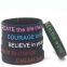 Hot Selling Manufacture in Stock Black Inspirational Words Silicone Bracelet Adult Activity Comfortable Soft Silicone Wristband