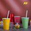 Wholesale clear plastic cups 12 oz disposable drinkware for restaurants Plastic takeaway box