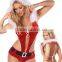 2015 Wholesale high quality Velvet warm sexy ladies red lingerie sets christmas lingerie set