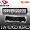 Car accessories led light bar 72w remote control for trucks jeep wrangle