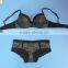 2016 trade assurance printed floral embroidery bra set shantou