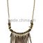 Feather Metal Statement Necklace