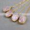 Rough quartz druzy pendant, 18k gold plated brass druzy pendant, designer druzy pendant