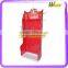 custom design ear buds packing multi tiered corrugated hook display stands