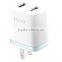 New product universal dual 2 port usb home charger for mobile phone 5v 2.1a 2.4a