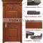 Villa entry door antique classic single wood door with rome column