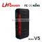 Portable lipo car battery auto jump starter 20000mAh 12v car jump starter with red warning light