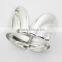 Top quality mirror polish alloy metal spring open silver Irregular cuff bangle