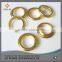 Gold metal eyelet with washer