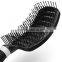 Hot Selling Portable Barber Anti-static Soft Curved Vent Salon Hairdressing Tool Rows Tine Comb Hair Brush Plastic 26.5 7.5cm