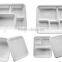 Biodegradable tableware disposable rectangle compartment food trays