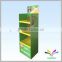 China supplier wholesale cheap supermarket floor display rack beautiful printed 3 tiers cardboard storage shelf