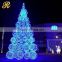 White outdoor lighted snowing christmas tree christmas decoration