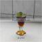 2 oz short color stem glass mini shot glass