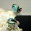 Blue Topaz Hydro Cushion Facet Stud Earrings, 925 Solid Sterling Silver Earrings, Designer Stud Earrings