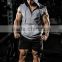 lightweight mens zip up custom sleeveless hoodie gym