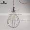 Wire Cage Lamp Shade with Brass Lamp Socket/Braided Wire