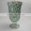 mosaic glass vase in mixed colors