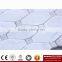 IMARK Interior Design Mixed Long Hexagon Volakas Marble Stone Mosaic Tile and Crystal Diamond Glass Mosaic Backsplash Tile