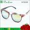 2016 summer design high quality PC injection unisex fake wood sunglasses mirror coating lens