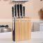 6 pcs forged pom handle kitchen knife set with wooden magnet block