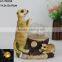 Polyresin solar mongoose glass ball decorative lighting