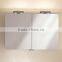 Double door Aluminum Bathroom Cabinet with Top LED Light,with shaver socket