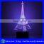Creative Eiffel Tower Shaped 3D Night Light LED Stereoscopic Desk Lamp Room Decoration Table Lamp 1.5W Energy Saving Lamp